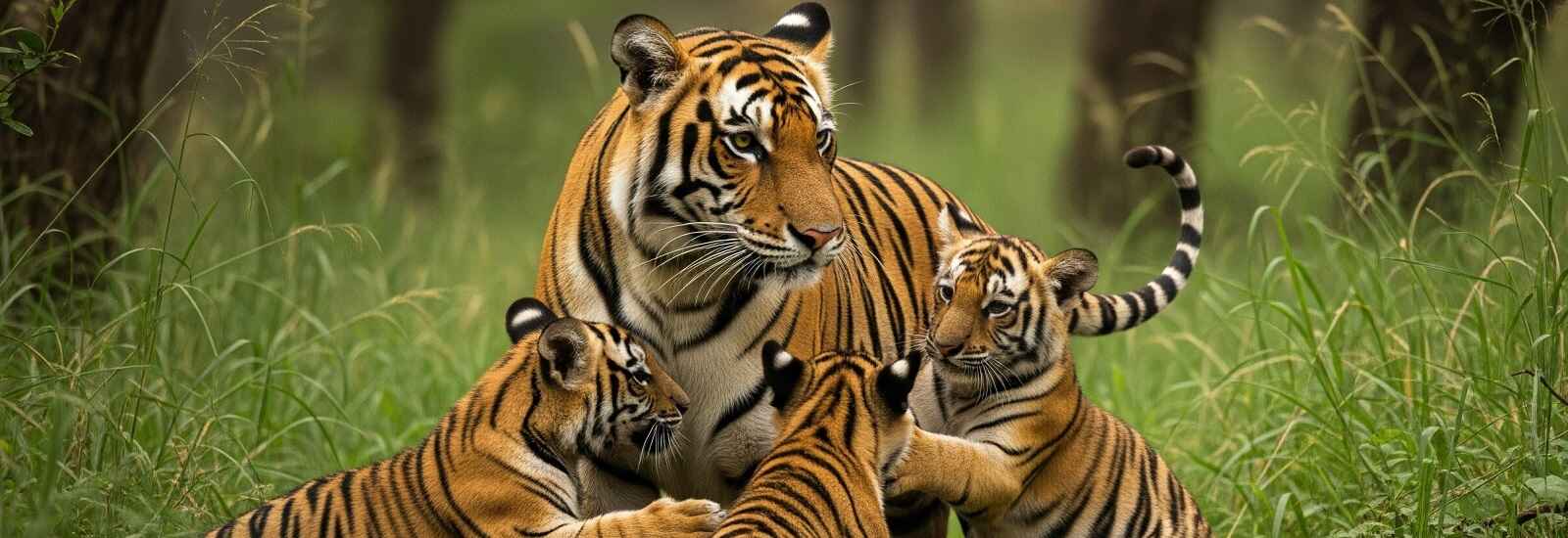 Kishanpur Wildlife Sanctuary Tiger Cubs Banner