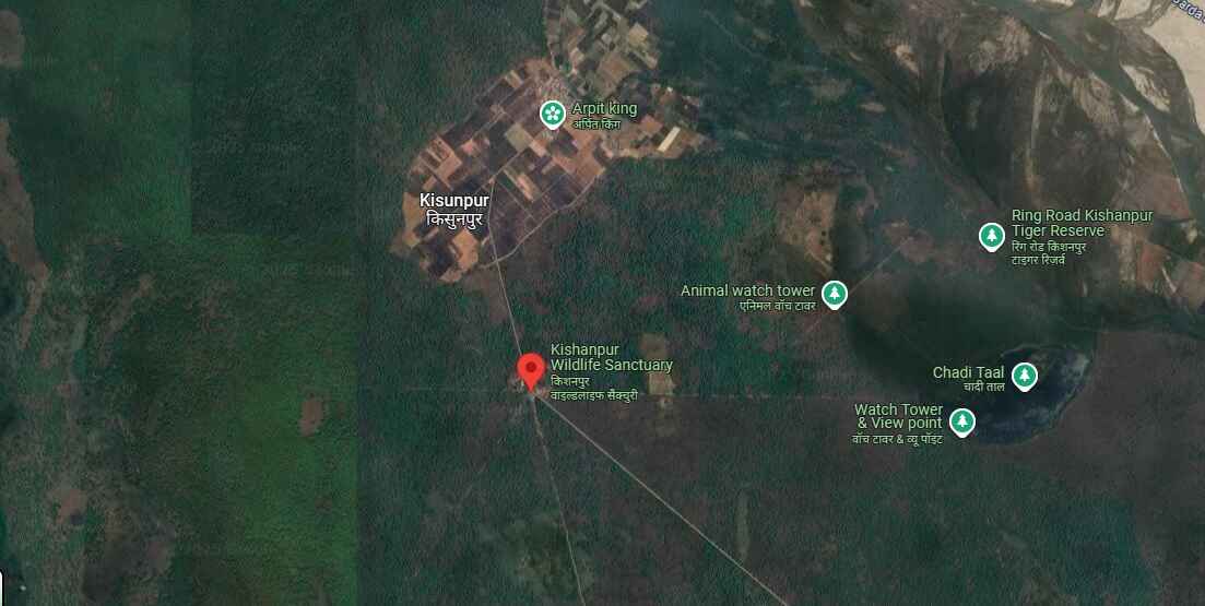 Kishanpur wildlife Sanctuary map location